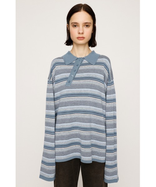 HG KNIT ASYMMETRY TOPS ハイゲージ ニット アシンメトリー トップス