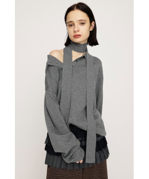 セール】HG KNIT ASYMMETRY TOPS ハイゲージ ニット アシンメトリー