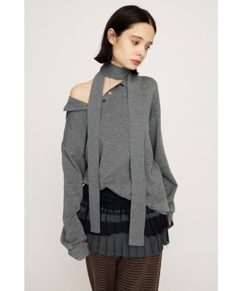 HG KNIT ASYMMETRY TOPS ハイゲージ ニット アシンメトリー HG KNIT ASYMMETRY TOPS ハイゲージ ニット アシンメトリー トップス