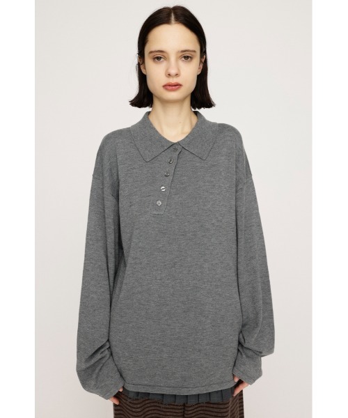 HG KNIT ASYMMETRY TOPS ハイゲージ ニット アシンメトリー トップス