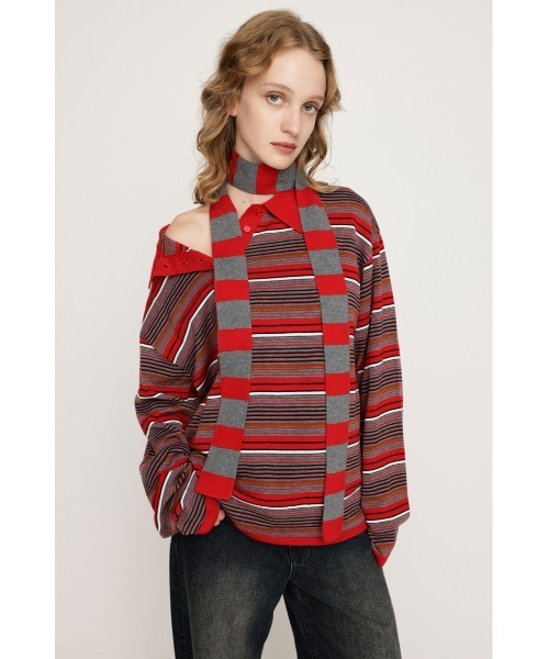 HG KNIT ASYMMETRY TOPS ハイゲージ ニット アシンメトリー HG KNIT ASYMMETRY TOPS ハイゲージ ニット アシンメトリー