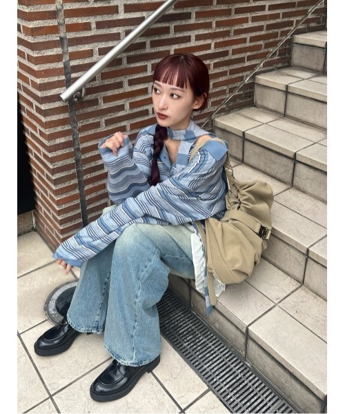 セール】HG KNIT ASYMMETRY TOPS ハイゲージ ニット アシンメトリー