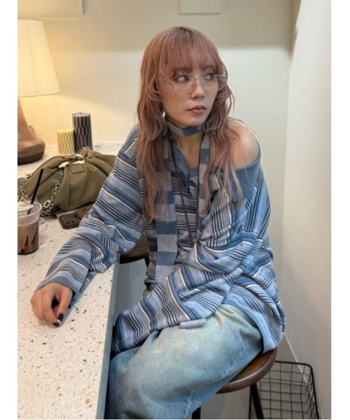 HG KNIT ASYMMETRY TOPS ハイゲージ ニット アシンメトリー HG KNIT ASYMMETRY TOPS ハイゲージ ニット アシンメトリー