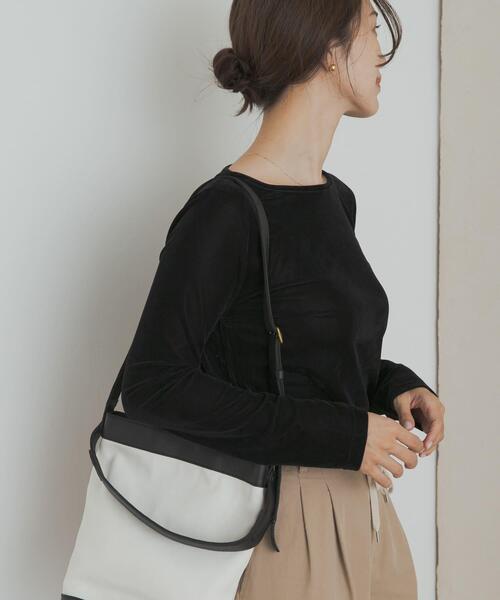 URBAN RESEARCH DOORS（アーバンリサーチドアーズ）の「シアーベロアプルオーバー（Tシャツ/カットソー・レディース・ミント/ブラック/ブラウン・MEDIUM）」の2枚目の写真