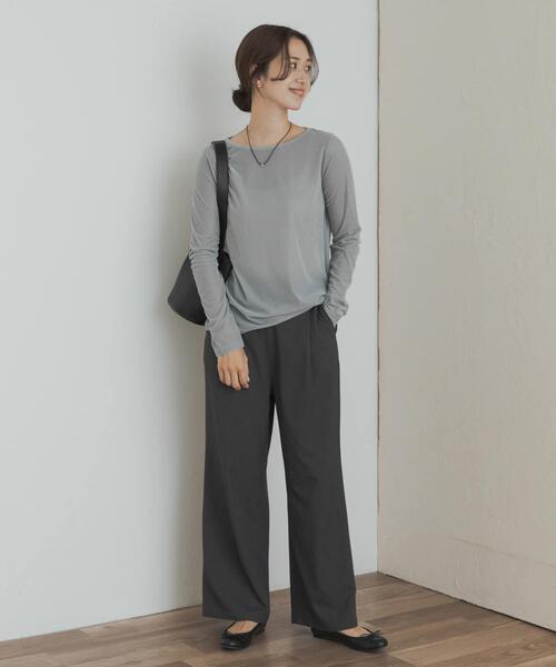 URBAN RESEARCH DOORS（アーバンリサーチドアーズ）の「シアーベロアプルオーバー（Tシャツ/カットソー・レディース・ミント/ブラック/ブラウン・MEDIUM）」の9枚目の写真