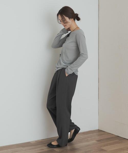 URBAN RESEARCH DOORS（アーバンリサーチドアーズ）の「シアーベロアプルオーバー（Tシャツ/カットソー・レディース・ミント/ブラック/ブラウン・MEDIUM）」の10枚目の写真