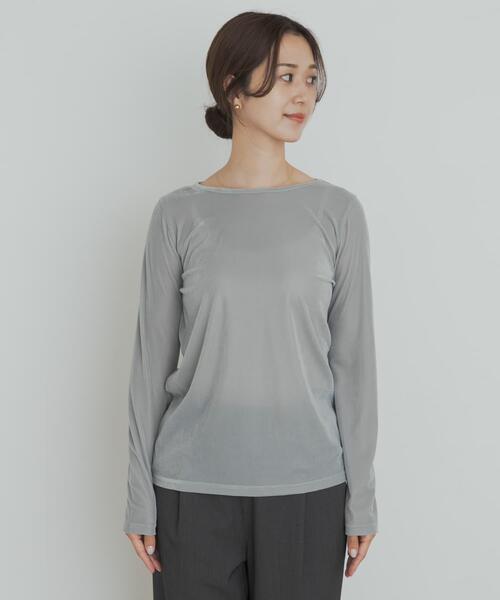 URBAN RESEARCH DOORS（アーバンリサーチドアーズ）の「シアーベロアプルオーバー（Tシャツ/カットソー・レディース・ミント/ブラック/ブラウン・MEDIUM）」の11枚目の写真