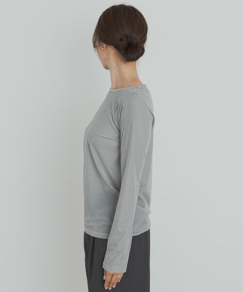 URBAN RESEARCH DOORS（アーバンリサーチドアーズ）の「シアーベロアプルオーバー（Tシャツ/カットソー・レディース・ミント/ブラック/ブラウン・MEDIUM）」の12枚目の写真