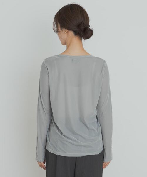 URBAN RESEARCH DOORS（アーバンリサーチドアーズ）の「シアーベロアプルオーバー（Tシャツ/カットソー・レディース・ミント/ブラック/ブラウン・MEDIUM）」の13枚目の写真