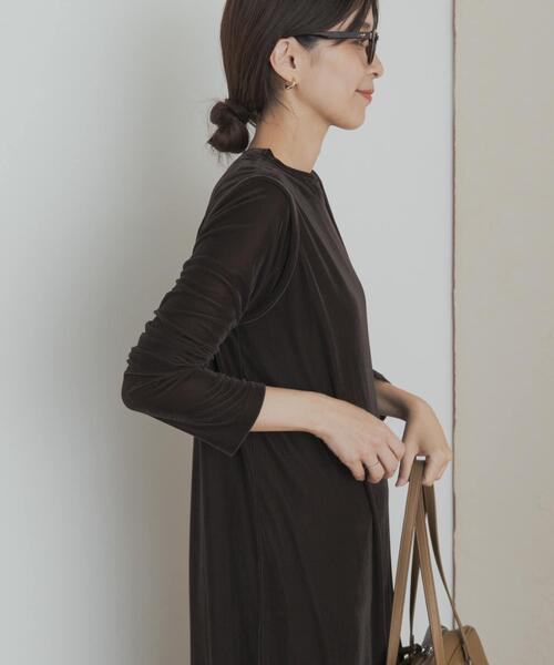 URBAN RESEARCH DOORS（アーバンリサーチドアーズ）の「シアーベロアプルオーバー（Tシャツ/カットソー・レディース・ミント/ブラック/ブラウン・MEDIUM）」の18枚目の写真