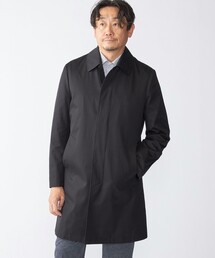 ステンカラーコート　soutiencol ブラックウォッチ SOUTIENCOL Chebourg/スティアンコル シェルブールブラック