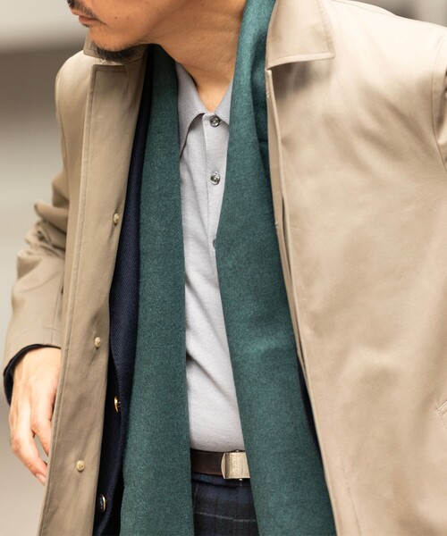 SHIPS（シップス）の「SHIPS: VENTILE(R) コットン ステンカラー コート（ステンカラーコート・メンズ・ブラック/ベージュ/ネイビー・SMALL/MEDIUM/LARGE/X-LARGE）」の4枚目の写真