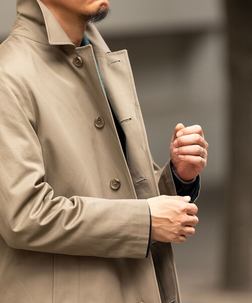 SHIPS（シップス）の「SHIPS: VENTILE(R) コットン ステンカラー コート（ステンカラーコート・メンズ・ブラック/ベージュ/ネイビー・SMALL/MEDIUM/LARGE/X-LARGE）」の5枚目の写真