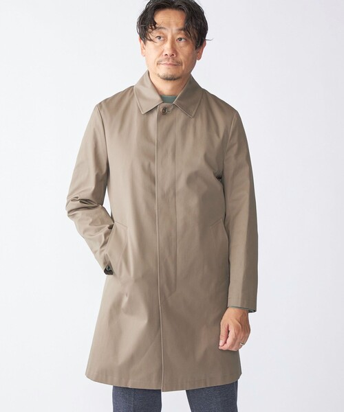 SHIPS（シップス）の「SHIPS: VENTILE(R) コットン ステンカラー コート（ステンカラーコート・メンズ・ブラック/ベージュ/ネイビー・SMALL/MEDIUM/LARGE/X-LARGE）」の7枚目の写真