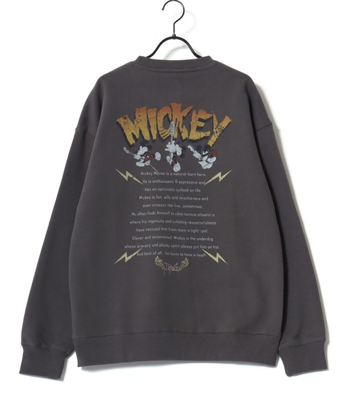 Disney(ディズニー)の「Disney/ディズニー ミッキーマウス オーバーサイズ 裏起毛 ピグメント風 ヴィンテージ加工 ロックテイスト スウェット トレーナー/レディース メンズ(スウェット・レディース・ブラック系その他3/ブラック系その他2/ホワイト系その他/ブラック系その他・LL/L/M)」の12枚目の写真