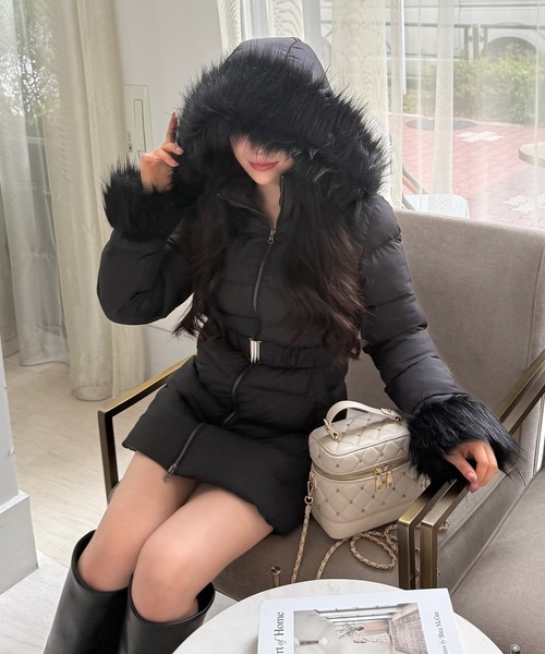 セール】【ZOZO限定】ベルト付パフィージャケットコート（その他