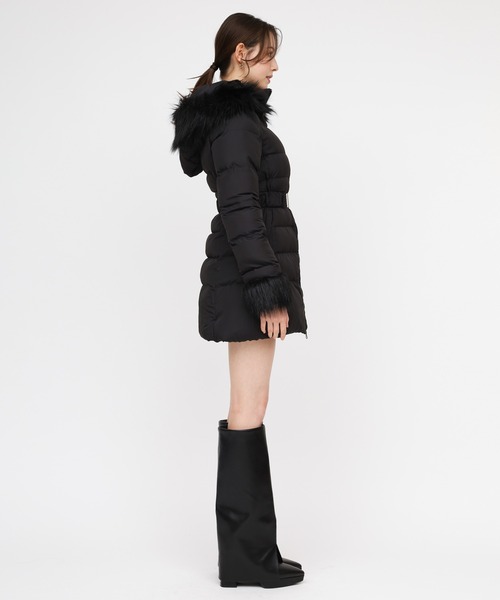 ROYAL PARTY（ロイヤルパーティー）の「【ZOZO限定】ベルト付パフィージャケットコート（その他アウター・レディース・ブラック/オフホワイト・FREE）」の17枚目の写真