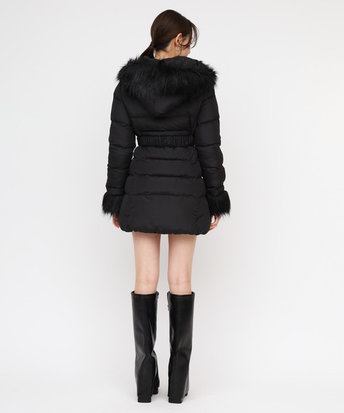 ROYAL PARTY（ロイヤルパーティー）の「【ZOZO限定】ベルト付パフィージャケットコート（その他アウター・レディース・ブラック/オフホワイト・FREE）」の18枚目の写真