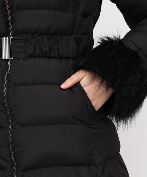 ROYAL PARTY（ロイヤルパーティー）の「【ZOZO限定】ベルト付パフィージャケットコート（その他アウター・レディース・ブラック/オフホワイト・FREE）」の21枚目の写真