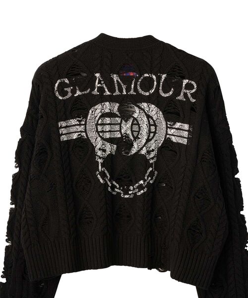 HYSTERIC GLAMOUR（ヒステリックグラマー）の「HYSTERIC HANDCUFF ショート丈クラッシュカーディガン（カーディガン/ボレロ・レディース・カーキ/ブラック/ホワイト・FREE）」の12枚目の写真