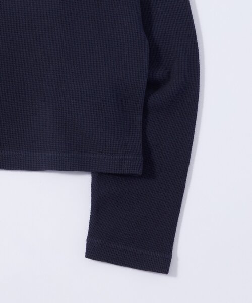 WHO'S WHO gallery（フーズフーギャラリー）の「Sourcreamワッフルカーデ（カーディガン/ボレロ・メンズ・ネイビー/ブラック・SMALL/MEDIUM）」の8枚目の写真