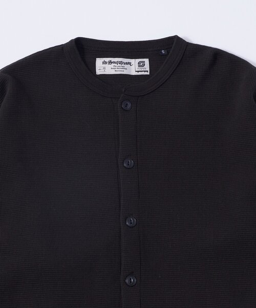 WHO'S WHO gallery（フーズフーギャラリー）の「Sourcreamワッフルカーデ（カーディガン/ボレロ・メンズ・ネイビー/ブラック・SMALL/MEDIUM）」の10枚目の写真