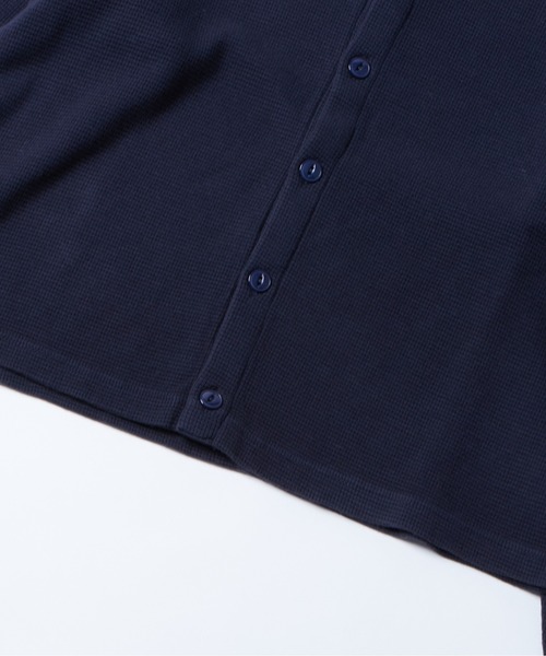 WHO'S WHO gallery（フーズフーギャラリー）の「Sourcreamワッフルカーデ（カーディガン/ボレロ・メンズ・ネイビー/ブラック・SMALL/MEDIUM）」の6枚目の写真