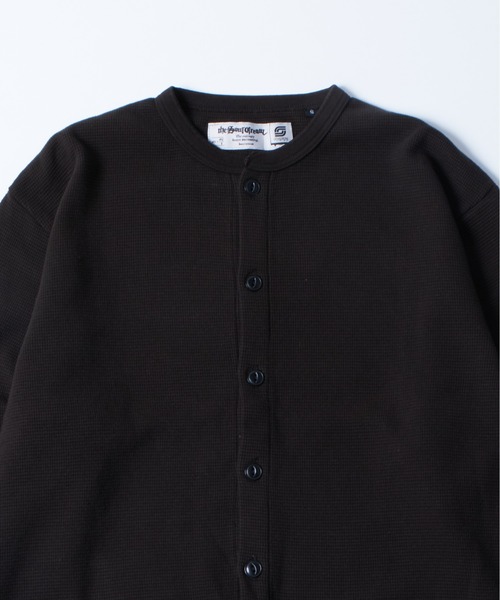 WHO'S WHO gallery（フーズフーギャラリー）の「Sourcreamワッフルカーデ（カーディガン/ボレロ・メンズ・ネイビー/ブラック・SMALL/MEDIUM）」の3枚目の写真