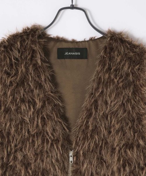 JEANASIS（ジーナシス）の「MIXカラーファーベスト/593633（ベスト