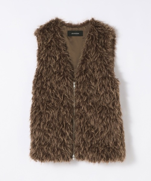 セール】MIXカラーファーベスト/593633（ベスト）｜JEANASIS