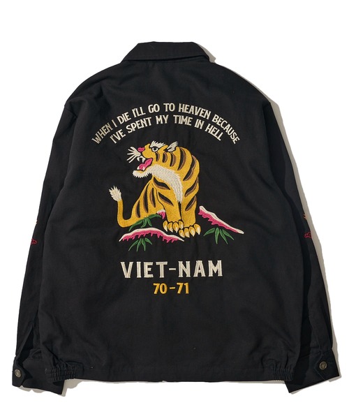 HOUSTON(ヒューストン)の「【HOUSTON / ヒューストン】VIETNAM JACKET / 刺繍 コットンツイル ベトナムジャケット(ブルゾン・メンズ・オリーブドラブ/ブラック/カーキ・MEDIUM/LARGE/X-LARGE)」の16枚目の写真