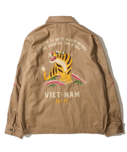 HOUSTON(ヒューストン)の「【HOUSTON / ヒューストン】VIETNAM JACKET / 刺繍 コットンツイル ベトナムジャケット(ブルゾン・メンズ・オリーブドラブ/ブラック/カーキ・MEDIUM/LARGE/X-LARGE)」の18枚目の写真