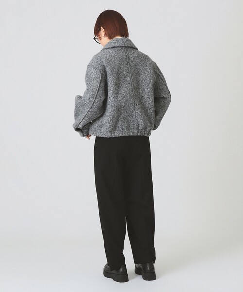 Ray BEAMS(レイビームス)の「ループ シャギー ジップ ブルゾン(ブルゾン・レディース・ライトグレー/ブラック・0/1)」の5枚目の写真