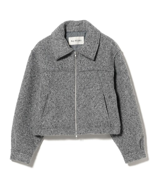 Ray BEAMS(レイビームス)の「ループ シャギー ジップ ブルゾン(ブルゾン・レディース・ライトグレー/ブラック・0/1)」の11枚目の写真