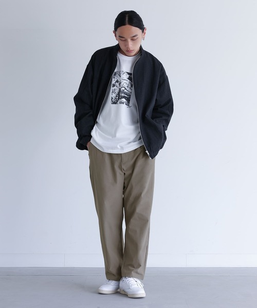 MDR(エムディアール)の「カットジョーゼットタックワイドテーパードパンツ【セットアップ対応】(その他パンツ・メンズ・ベージュ/ブラック/チャコール・L/M)」の12枚目の写真