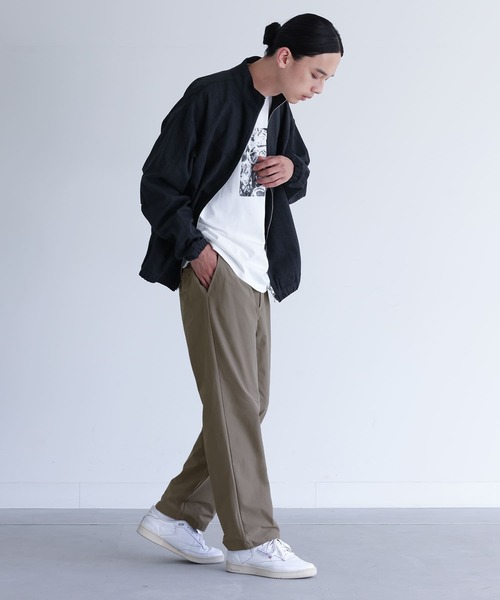 MDR(エムディアール)の「カットジョーゼットタックワイドテーパードパンツ【セットアップ対応】(その他パンツ・メンズ・ベージュ/ブラック/チャコール・L/M)」の13枚目の写真