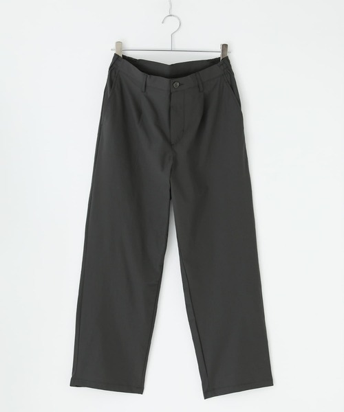 MDR(エムディアール)の「カットジョーゼットタックワイドテーパードパンツ【セットアップ対応】(その他パンツ・メンズ・ベージュ/ブラック/チャコール・L/M)」の5枚目の写真