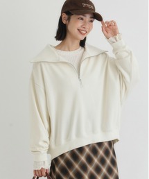 Right-on | 【HONEYSUCKLE ROSE】ハーフジップスウェットプルオーバー(スウェット)