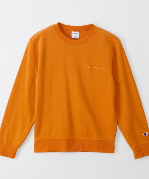 Champion(チャンピオン)の「チャンピオン チャンピオン スウェットトレーナー Champion CREW NECK SWEAT(スウェット・キッズ・ダークブルー/ライトベージュ/ブラック/オレンジ・160cm/150cm/140cm/130cm/120cm/110cm/100cm)」の1枚目の写真