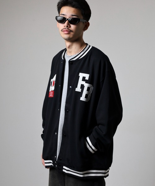 FUNALIVE（ファンアライブ）の「キングサイズ フレンチブル ワッペン裏毛スタジャン unisex（スタジャン・メンズ・ブラック系その他/ブラック・4L/5L/6L/3L）」の21枚目の写真