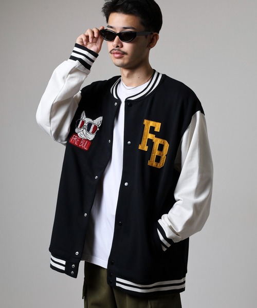 FUNALIVE（ファンアライブ）の「キングサイズ フレンチブル ワッペン裏毛スタジャン unisex（スタジャン・メンズ・ブラック系その他/ブラック・4L/5L/6L/3L）」の16枚目の写真