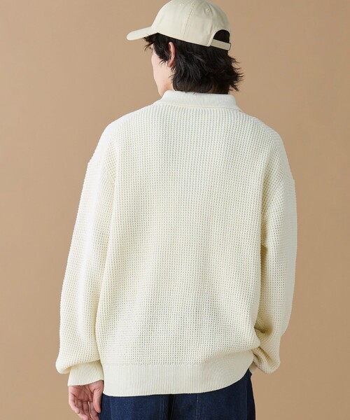 LACOSTE(ラコステ)の「ワッフルニットポロセーター(ニット/セーター・メンズ・ネイビー/キャメル/オフホワイト/グレー・4/5/2/3)」の15枚目の写真
