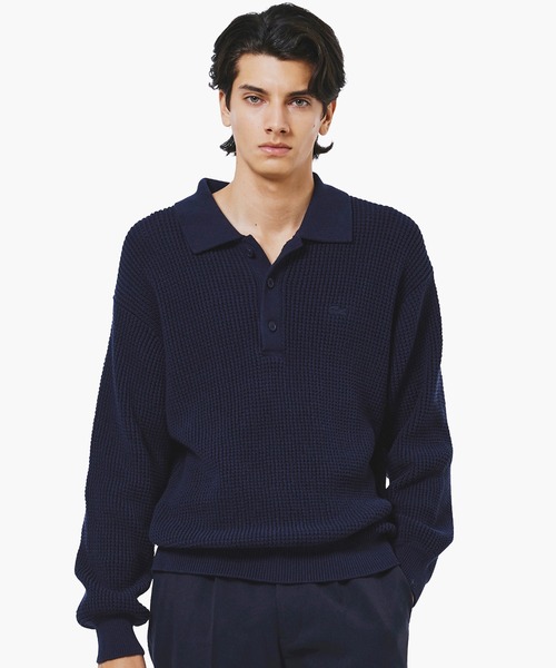 ワッフルニットポロセーター（ニット/セーター）｜LACOSTE（ラコステ