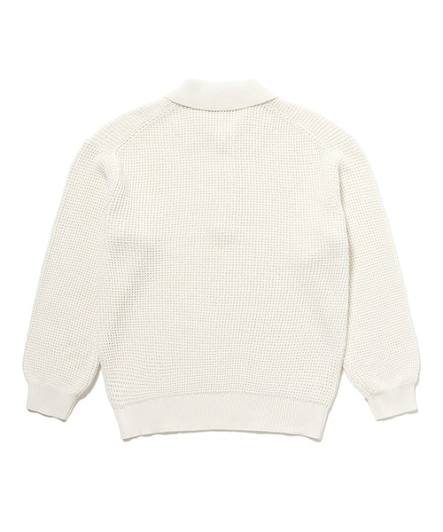 LACOSTE(ラコステ)の「ワッフルニットポロセーター(ニット/セーター・メンズ・ネイビー/キャメル/オフホワイト/グレー・4/5/2/3)」の10枚目の写真