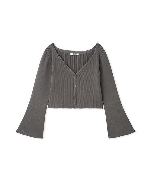 SNIDEL（スナイデル）の「フレアスリーブショートカーディガン（カーディガン/ボレロ・レディース・ネイビー/グレー/アイボリー・F）」の3枚目の写真