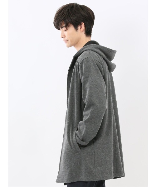 TAKA-Q(タカキュー)の「【羽織り ボタン無し】タカキュー ダブルフェイスカノコ フーディガン(パーカー・メンズ・ネイビー/グレー系その他2・MEDIUM/LARGE/X-LARGE)」の5枚目の写真