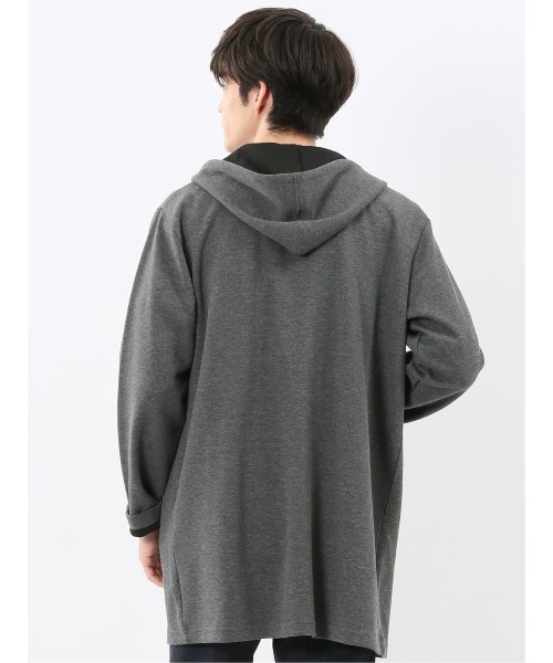 TAKA-Q(タカキュー)の「【羽織り ボタン無し】タカキュー ダブルフェイスカノコ フーディガン(パーカー・メンズ・ネイビー/グレー系その他2・MEDIUM/LARGE/X-LARGE)」の6枚目の写真