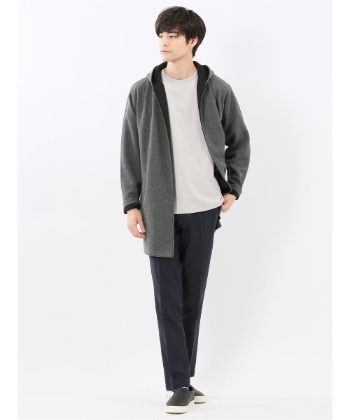 TAKA-Q(タカキュー)の「【羽織り ボタン無し】タカキュー ダブルフェイスカノコ フーディガン(パーカー・メンズ・ネイビー/グレー系その他2・MEDIUM/LARGE/X-LARGE)」の8枚目の写真