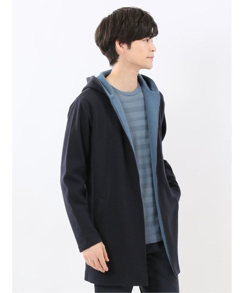 TAKA-Q(タカキュー)の「【羽織り ボタン無し】タカキュー ダブルフェイスカノコ フーディガン(パーカー・メンズ・ネイビー/グレー系その他2・MEDIUM/LARGE/X-LARGE)」の18枚目の写真