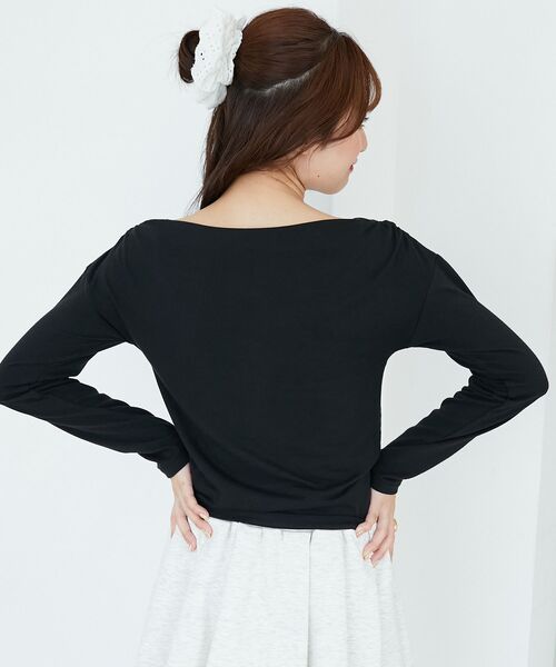 MAJESTIC LEGON(マジェスティックレゴン)の「バイカラーチェックトップス(Tシャツ/カットソー・レディース・ベージュ系その他2/ブラウン系その他2/ブラック系その他・MEDIUM)」の12枚目の写真